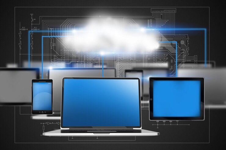 Foto concepto de tecnología en la nube