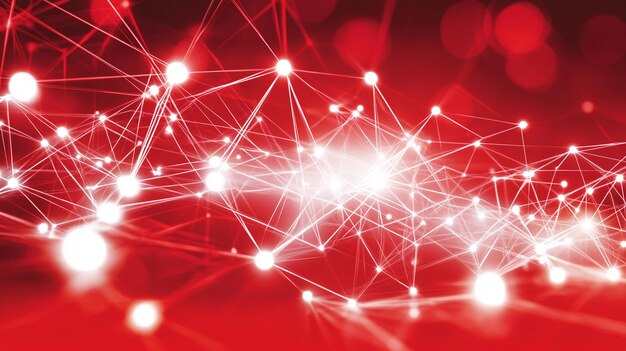 Concepto tecnológico Abstracto y futurista puntos y líneas conectados entre sí