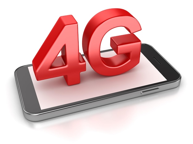 Concepto de teléfono 4G