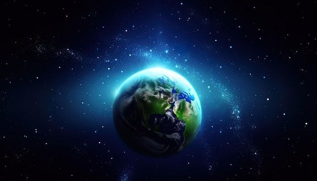 Concepto de tema de ecología y ahorro de medio ambiente Concepto del día de la tierra del globo mundial