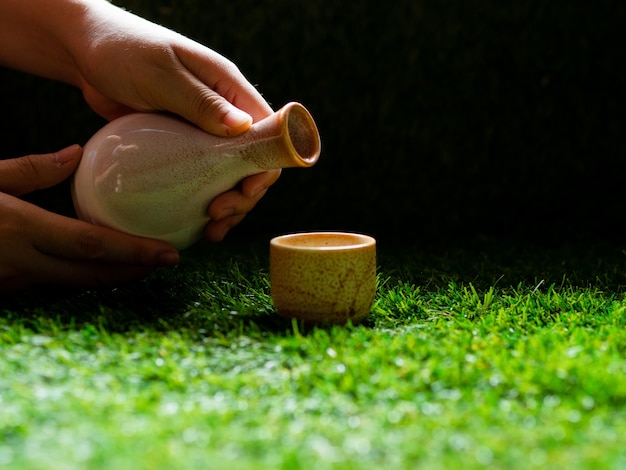 Concepto de tiempo de té japonés