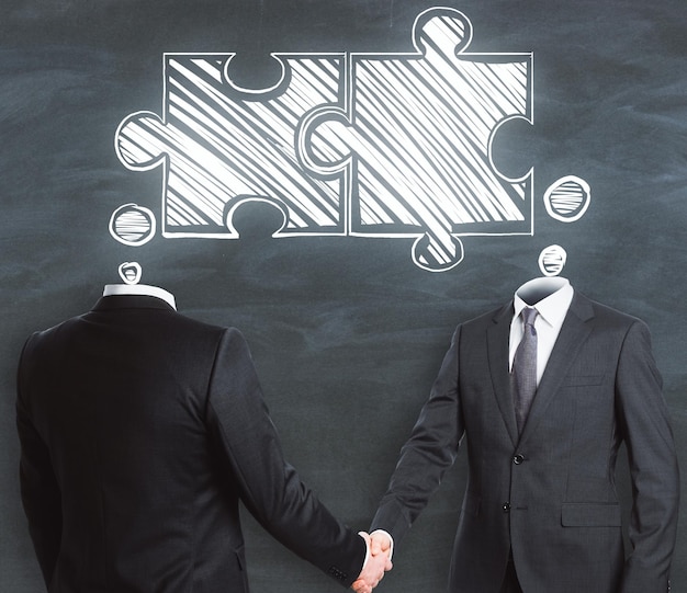 Concepto de trabajo en equipo y socios