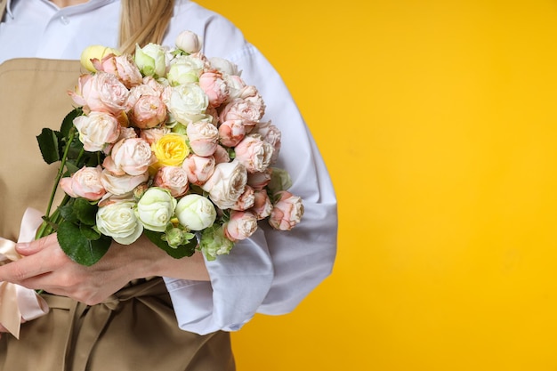 Concepto de trabajo de ocupación diferente de floristería