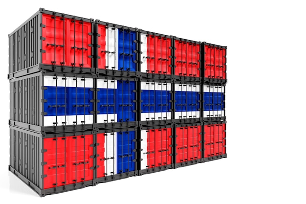 El concepto de transporte de contenedores de exportación e importación de Noruega y entrega nacional de mercancías El transpo