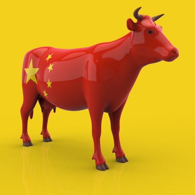 Concepto de vaca - Ilustración 3D