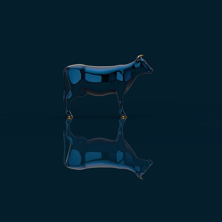 Foto concepto de vaca - ilustración 3d