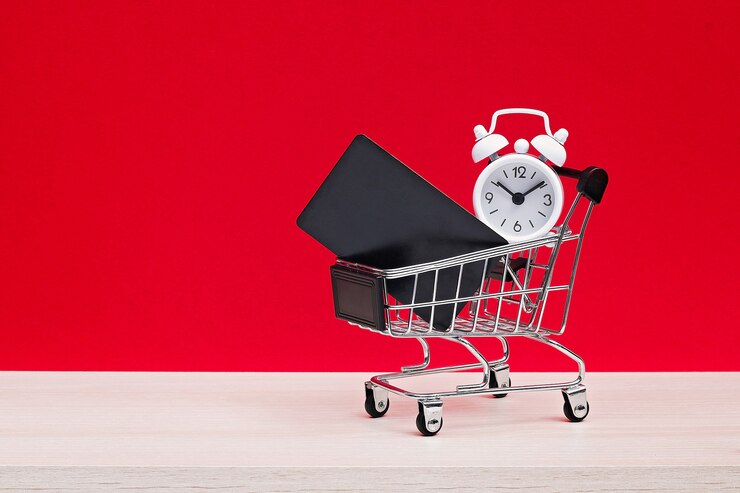 Foto concepto de venta de compras de viernes negro