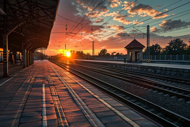 concepto de viaje de estación de tren