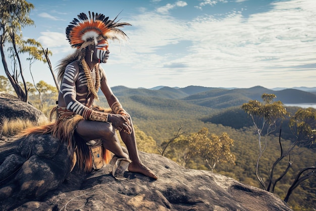 Foto concepto de viaje indígena a lo salvaje