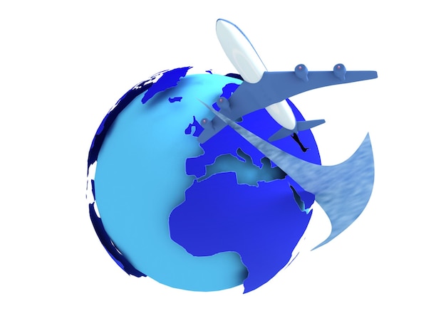 Concepto de viajes aéreos
