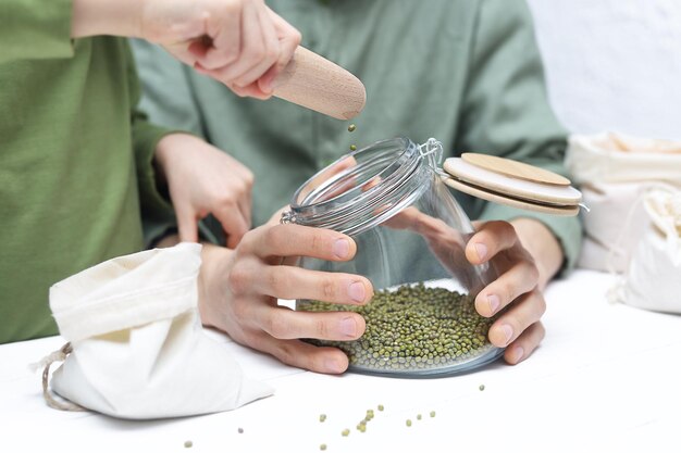 Foto conceptos de cero residuos alimentos saludables