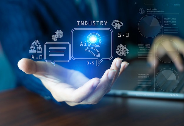 Conceptos empresariales El uso de la IA en los sistemas empresariales Chatbots interactivos y la industria 40 y la industria 50