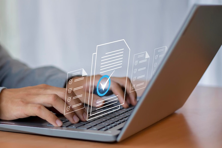 Foto conceptos y listas de control de gestión de documentos empresariales lista de control de datos desarrollo empresarial
