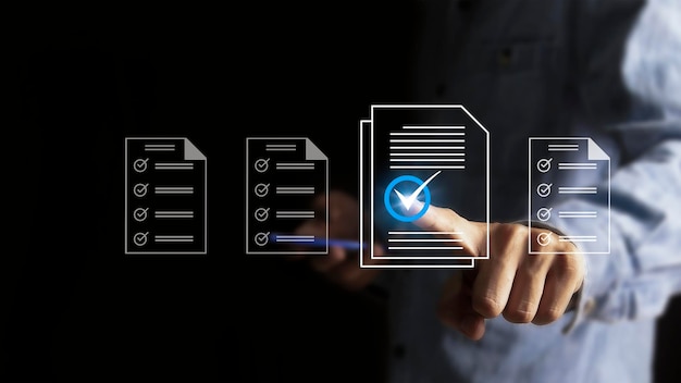 Conceptos y listas de control de gestión de documentos empresariales Lista de control de datos Desarrollo empresarial