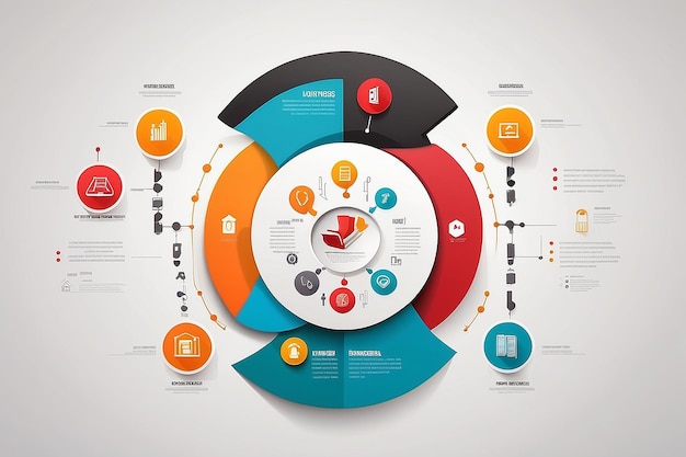 Foto los conceptos de negocios vectoriales con iconos se pueden usar para informes de negocios de bucle infográfico o plantillas modernas de planes