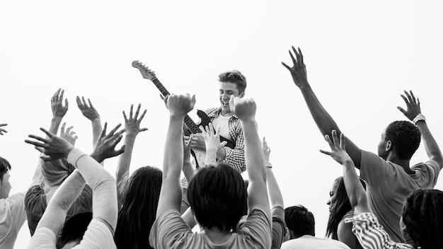 Concerto guitar joyful happy gathering group concept