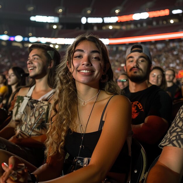 Foto concerto público espectadores multidão evento performance festival de música luzes noturnas excitação