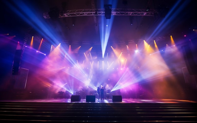 Concerto teatral Stage Brilliance com IA generativa de palco iluminado