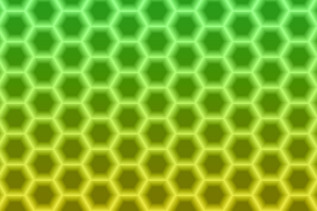 Concha de favo de mel 3D brilhante com fundo verde gradiente