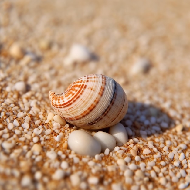 Foto concha do mar na praia