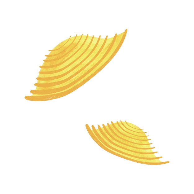 Conchas o Conchigli pasta italiana Ilustración de acuarela dibujada a mano aislada sobre fondo blanco
