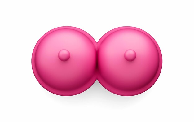 Concienciación sobre el cáncer de mama rosa con metáfora de campana de alarma fondo aislado ilustración 3d