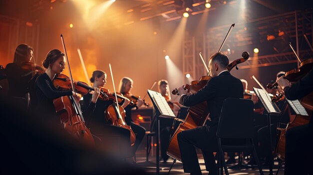 un concierto con un concierto en el escenario