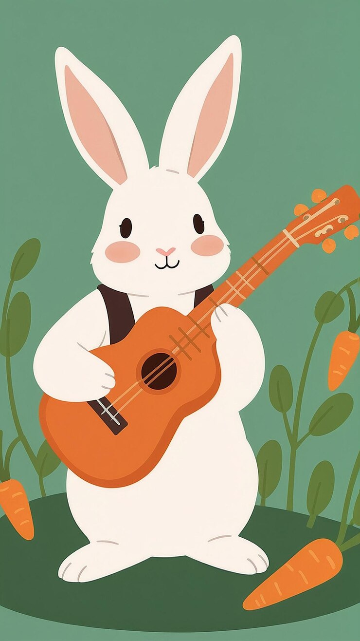 Foto concierto de zanahorias músicos de conejos cuento épico al estilo de los cómics de dc