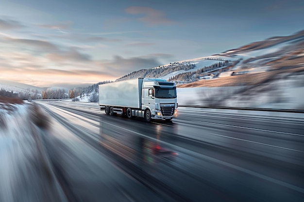 Conducción de camiones en la logística del transporte por carretera