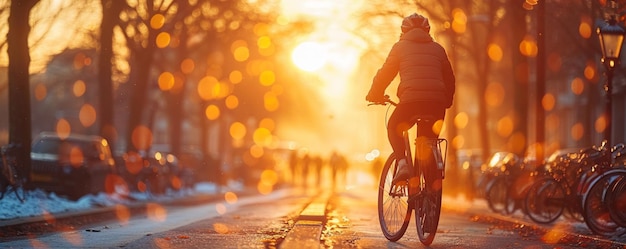 Conducir una bicicleta o caminar en lugar de conducir papel tapiz