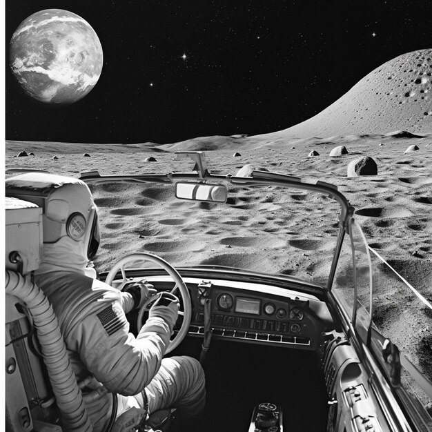 Conducir un coche en la luna