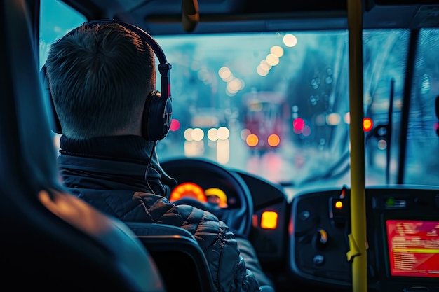 Conductor de autobús que garantiza el transporte seguro de los pasajeros a sus destinos Conductores de autobús vigilantes que garantizan a los pasajeros un viaje seguro39