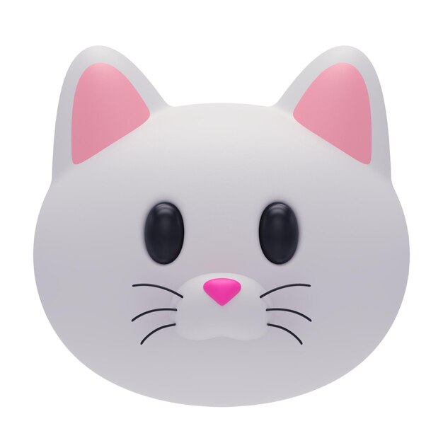 Ícone 3D de emoji de gato