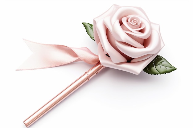 Ícone 3D de Groom39s Boutonniere elegante com uma rosa