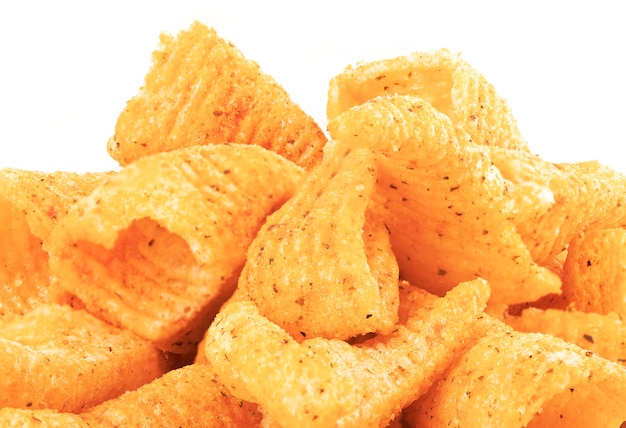 Cone crisps close-up em alta resolução