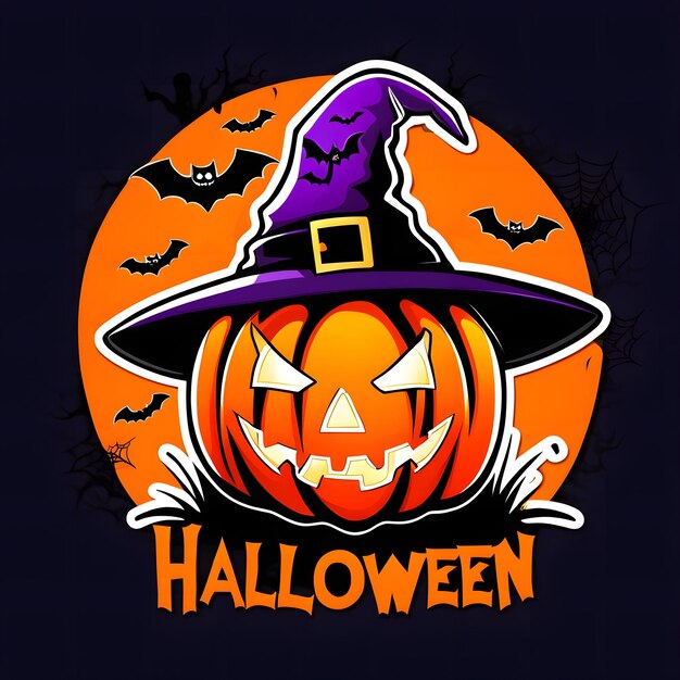 Ícone de adesivo de Halloween com um design de camiseta de personagem de desenho animado disponível, remova o fundo