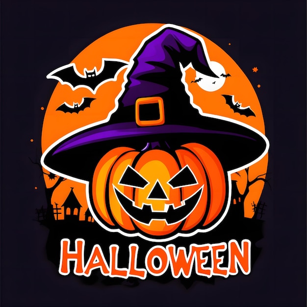 Ícone de adesivo de Halloween com um design de camiseta de personagem de desenho animado disponível, remova o fundo