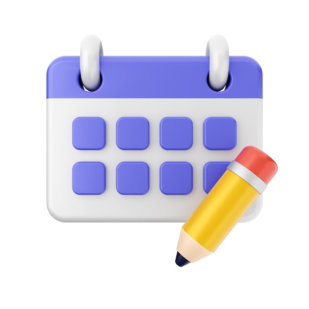 Ícone de atribuição de calendário Conceito de planejamento