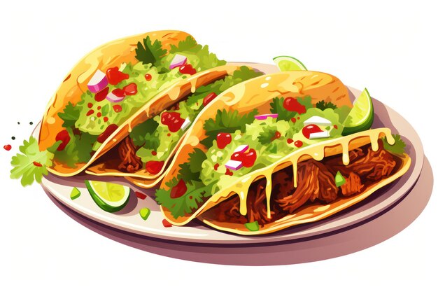 Ícone de Beef Tacos em fundo branco ar 32 v 52 Job ID 88e5f01ab7d24d0fbb1f285becb25c0c