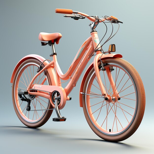 Ícone de bicicleta isolado ilustração de renderização 3d