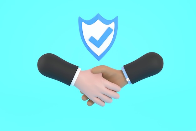 Ícone de confiança Ícone de aperto de mão Símbolo de parceria e acordo Confiança para proteção