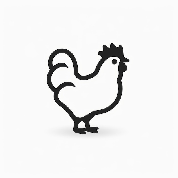 Ícone de frango minimalista para design de site