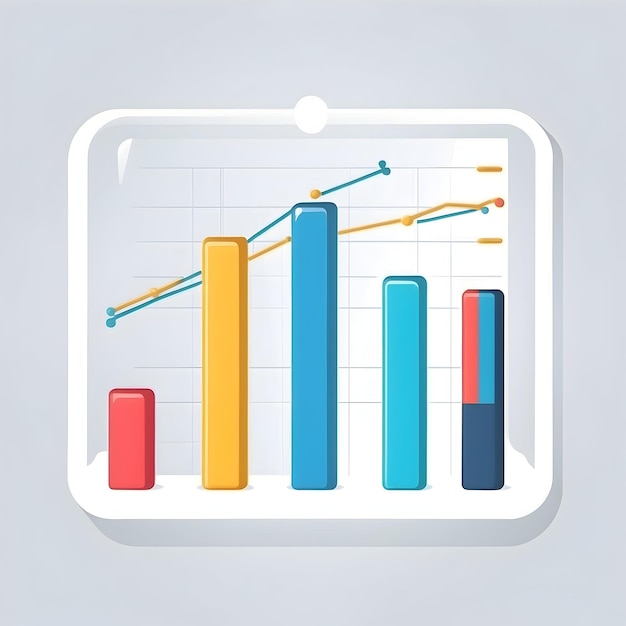Ícone de gráfico de barras Gráfico de negócios Visualização de dados Diagrama de gráfico Gráfico estatístico