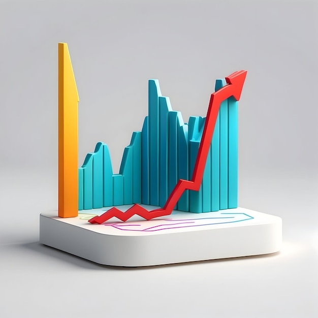 Ícone de gráfico de barras Gráfico de negócios Visualização de dados Diagrama de gráfico Gráfico estatístico