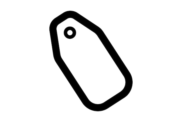Ícone de linha de rótulo, símbolo de interface do usuário plana, arte de aplicativo de sinal minimalista preto