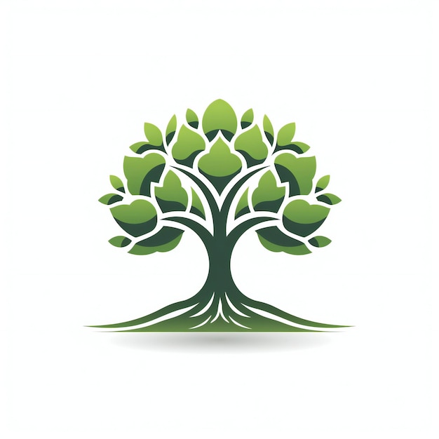 Ícone de logotipo de árvore único