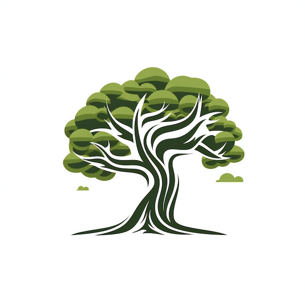 Ícone de logotipo de árvore único