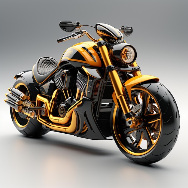Ícone de motocicleta isolado ilustração de renderização 3d