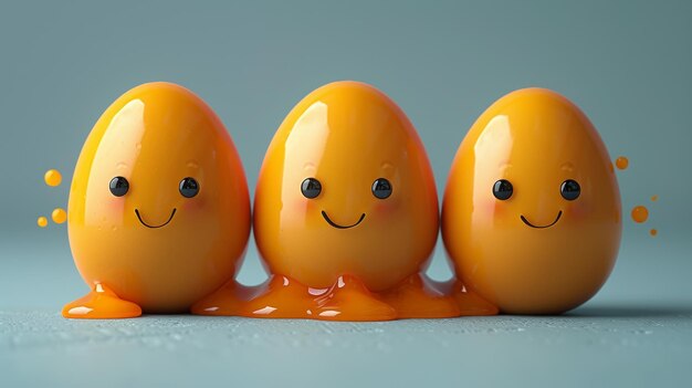 Ícone de ovos sorridente Ilustração vetorial isolada em fundo branco