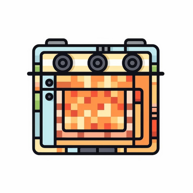 Ícone de pixel de fogão